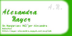 alexandra mayer business card